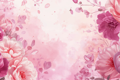Pink Watercolor Floral Background Wallpaper Product Image 1