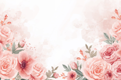 Pink Watercolor Floral Background Wallpaper Product Image 1