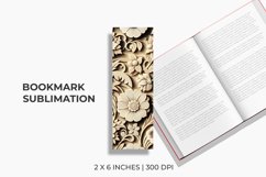 Wooden Floral Bookmark Sublimation Product Image 1