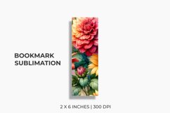 Floral Bookmark Sublimation Product Image 1
