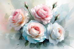 Watercolor Floral Background Wallpaper Product Image 1