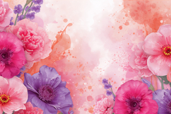 Colorful Watercolor Floral Background Product Image 1