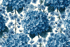 Blue Watercolor Floral Background Product Image 1