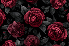 Dark Red Watercolor Floral Background Product Image 1