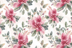 Handmade Pink Floral Watercolor Background Wallpaper Product Image 1