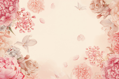 Elegant Pink Floral Border Background Product Image 1