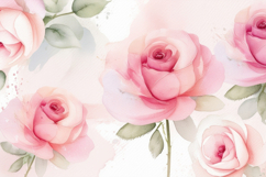 Watercolor Rose Background Wallpaper Product Image 1