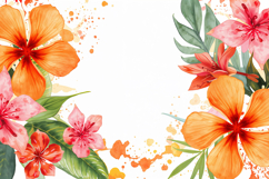 Vibrant Watercolor Flowers Background Wallpaper Product Image 1