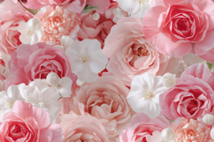 Pink White Floral Background Wallpaper Product Image 1