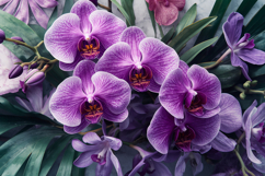 Purple Orchid Flower Background Wallpaper Product Image 1