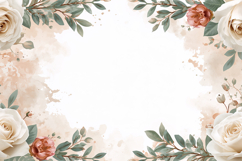 Watercolor White Floral Background Product Image 1