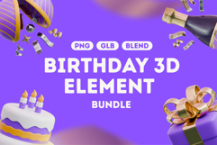 Birthday 3D Element Bundle Product Image 1