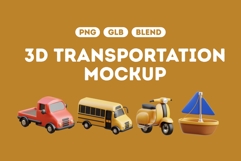 3D Transport Vehicle Icons Set 04 Product Image 1