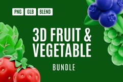 Fresh 3D Fruit & Vegetable Icons Bundle Product Image 1