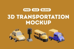 3D Transport Vehicle Icons Set 05 Product Image 1