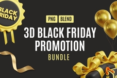 Golden 3D Black Friday Sale Icons Pack 1 Product Image 1