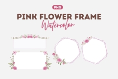 Watercolor Pink Floral Frame Vol 3 Product Image 1