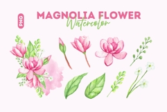 Magnolia Flower Watercolor Set Product Image 1