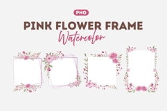 Watercolor Pink Floral Frame Vol 1 Product Image 1
