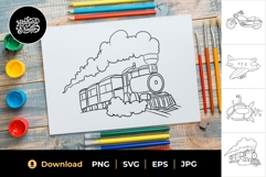 Vehicle Coloring Pages Pack 02 Product Image 1