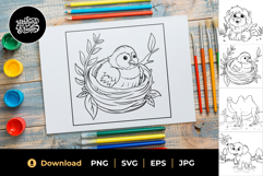 Animal Coloring Pages for Kids Pack 1 Product Image 1
