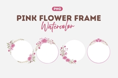 Watercolor Pink Floral Frame Vol 2 Product Image 1