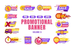 Promotional Banner Clipart for Online Stores Product Image 1
