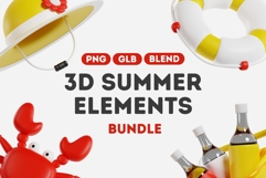 3D Summer Elements Set Product Image 1