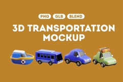3D Transport Vehicle Icons Set 02 Product Image 1