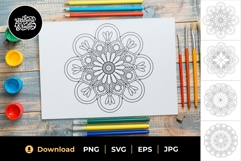 Mandala Coloring Page 01 Product Image 1