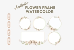 Aesthetic Watercolor Flower Frames Product Image 1