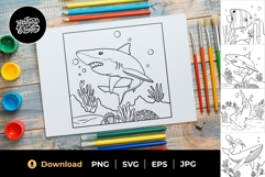 Ocean Animals Coloring Pages Set 1 Product Image 1