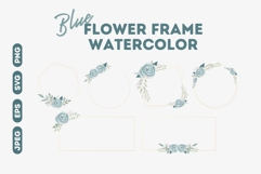 Blue Flower Watercolor Frames Product Image 1