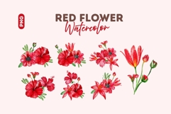 Watercolor Hibiscus and Petals Product Image 1