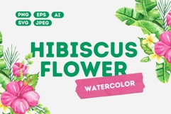 Watercolor Hibiscus Set Product Image 1