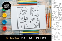Helping Friends Coloring Sheet 05 Product Image 1