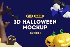 Cute 3D Halloween Elements Pack Product Image 1