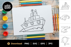 Vehicle Coloring Pages Pack 01 Product Image 1