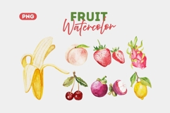 Tropical Fruit Watercolor Clipart Collection Product Image 1