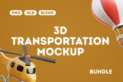 3D Transport Vehicle Icons Bundle Product Image 1