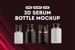 Luxury Serum Packaging Mockup Bundle Set 5 Product Image 1