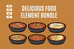 Noodle &amp; Soup Vector Pack Product Image 1