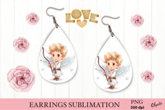 Cupid Earring PNG. Valentine, Love, Wedding PNG Product Image 1
