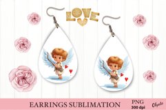 Earring Valentine PNG. Cupid Sublimation Design PNG Product Image 1