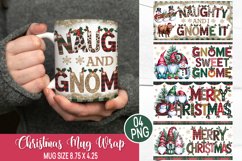 Christmas Mug Wrap Design - Christmas Gnome Sublimation Product Image 1