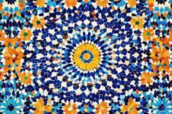 Moroccan Mosaic Tiles Background Wallpaper Product Image 1