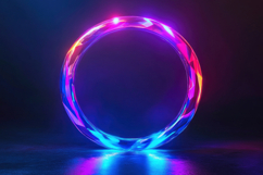 Neon Circle Background Wallpaper Product Image 1