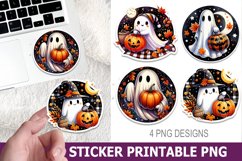 Halloween Ghost Sticker Printable | High Quality 300 Dpi Product Image 1