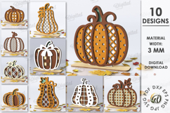 Pumpkin Stand Decors Bundle Laser Cut. Stand Decor SVG Product Image 1