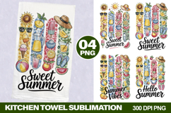 Summer Kitchen Towel Design - Summer Sublimation PNG Product Image 1